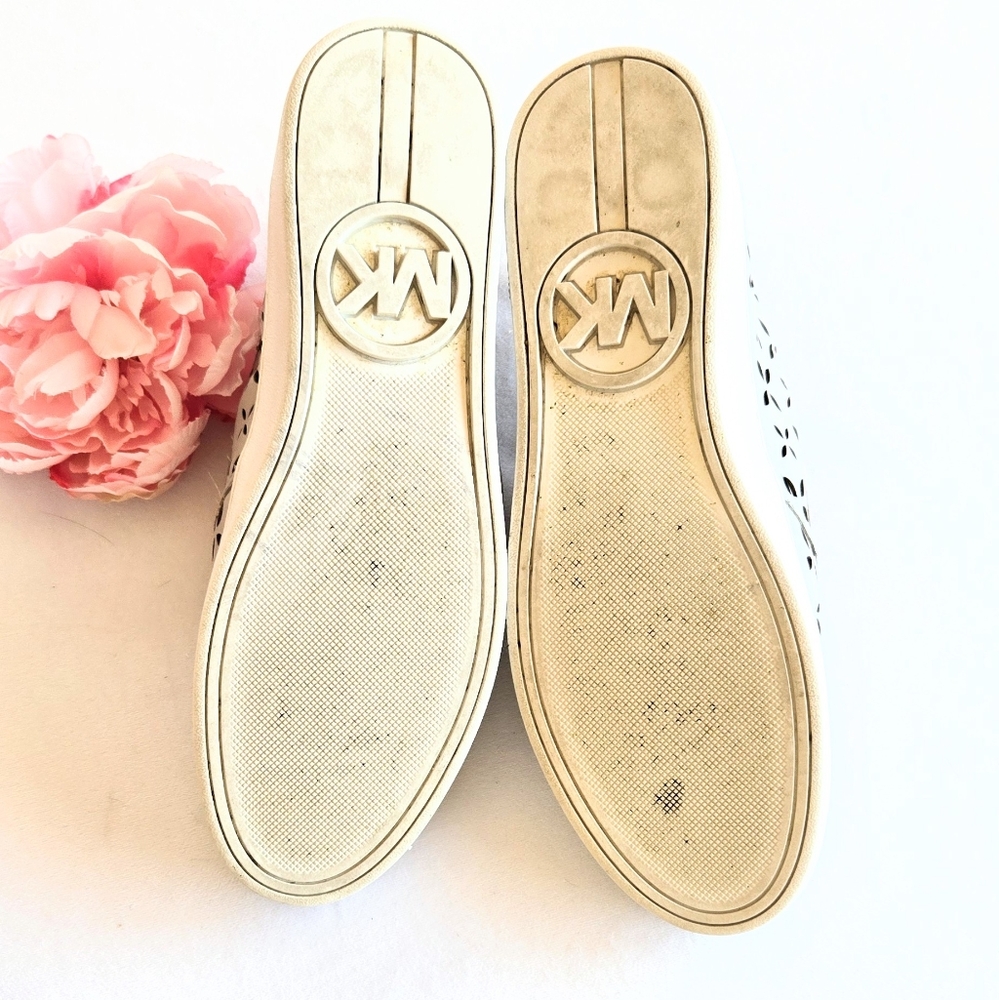 MICHAEL Michael Kors MK Leather Signature Keaton Slip On Sneakers 10M - Picture 8 of 10